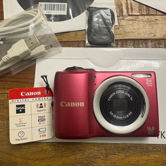 Canon PowerShot A810 Digital Camera - Red Open Box - Picture 3 of 10